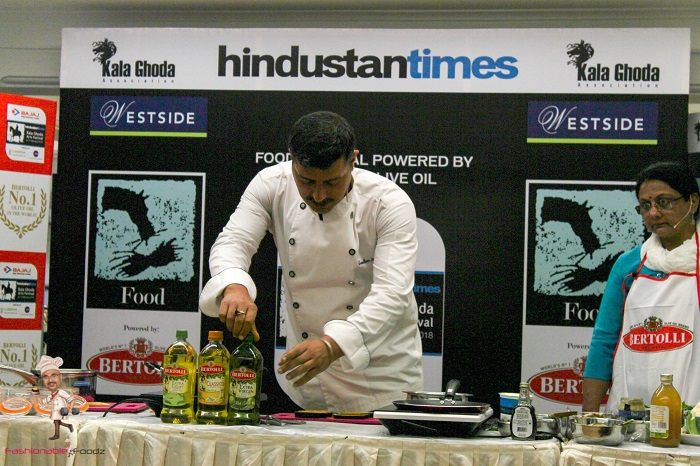 Chef Gautam Mehrishi Cooking With Bertolli Olive Oil