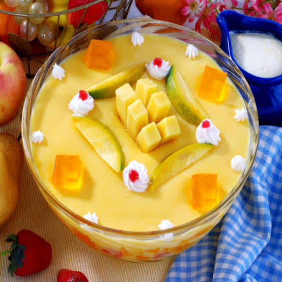 Mango oatmeal custard